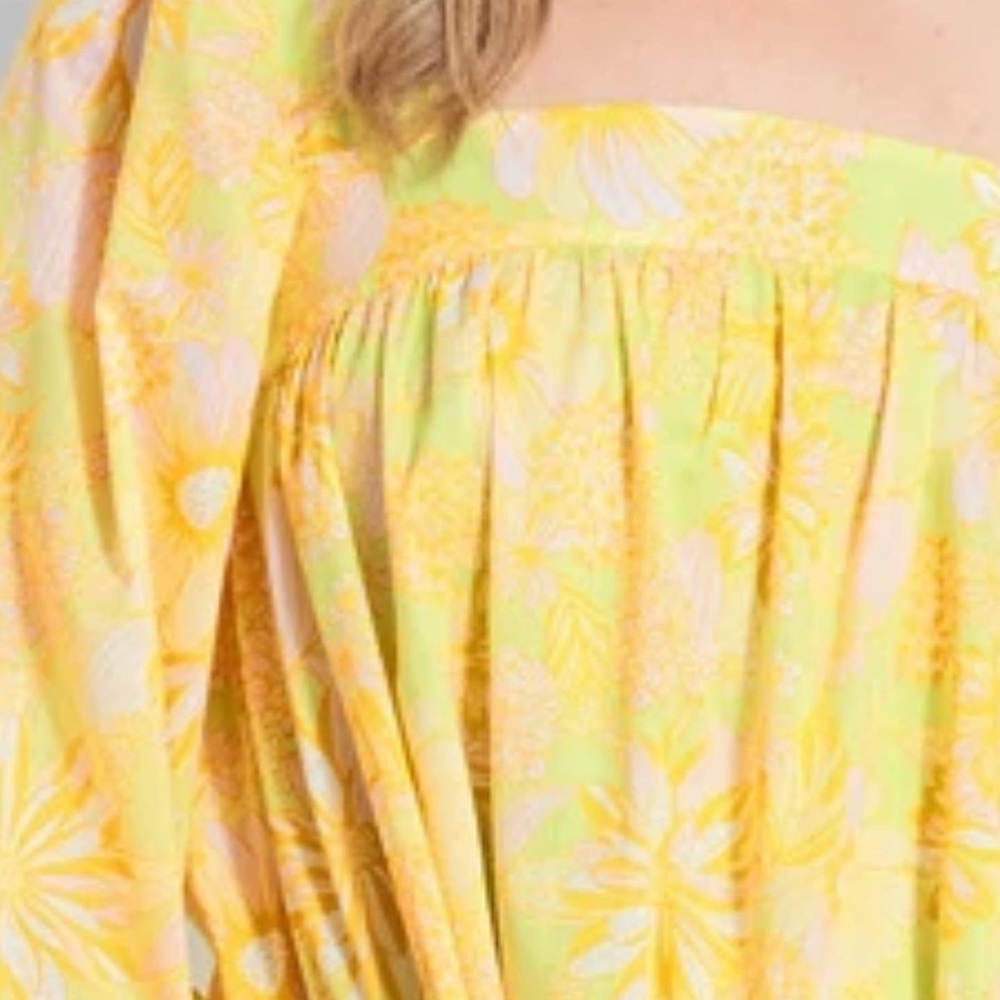 🌼NWT HIGH END MODCLOTH LINE MOD HIPPIE COTTON BOHO FLORAL 1960’s DRESS SIZE 1X - Picture 9 of 11